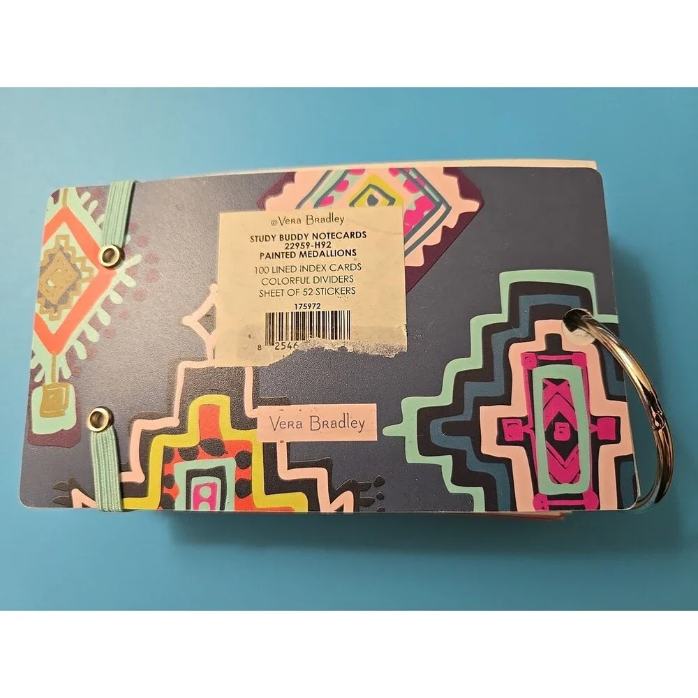 Vera Bradley Painted Medallions Study Buddy Notecards New